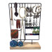 12-Hole Earring Holder & Jewelry Organizer Stand | Black Display Rack for Jewelry