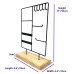 12-Hole Earring Holder & Jewelry Organizer Stand | Black Display Rack for Jewelry