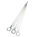 16-Inch Stainless Steel BBQ Skewers with Ring, Reusable Kabab Sticks (Set of 5)