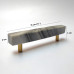 Gray Marble & Brass  Cabinet Pulls – Luxury Drawer Handles ( 6 inch )