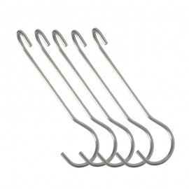 S Hooks Stainless Steel 6 Inches With 90 Degree Twist Angled - Pack Of 5