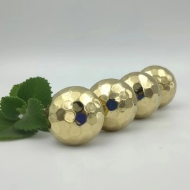 Handmade Hammered Brass Knobs For Cabinet Drawer Pack of 4