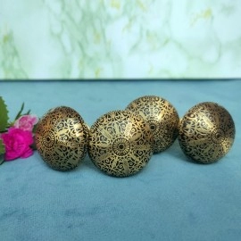 Handmade Mughal Brass Knobs For Cabinet Drawer Pack of 4