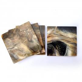 Marble Resin Style Table Tea and coffee Cup Coasters Set of 4 