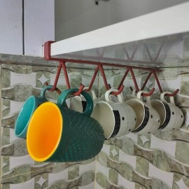  Mug Holder Under Cabinet Rack Shelf Hanger Coffee Cups Storage for Kitchen Utensil - v8