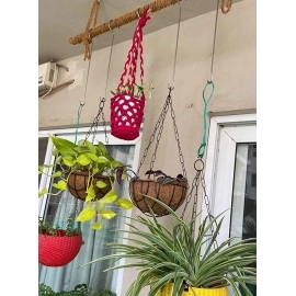  S Shaped Hanging Pan Pot Holder for Kitchenware Pots Utensils Clothes Bags Towels Plants Planter- 12 Inch