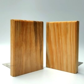  Unique Handmade Wooden Book Holder with Steel Stand Square Bookend