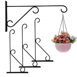 Wall Mounted Metal Bracket for Hanging Pots, Bird Feeders, Flower Baskets, Planters, Indoor - Outdoor