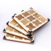 Handmade Wood & Resin X Pattern Coasters – Set of 4