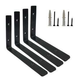 Heavy-Duty L-Shaped Wall Shelf Brackets - Set of 4..