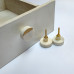White & Gold Round Stone Dresser Knobs – Elegant Cabinet & Drawer Pulls